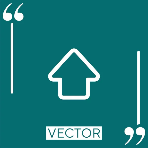 Pfeil Nach Oben Umreißt Vektorsymbol Lineares Symbol Editierbare Strichlinie — Stockvektor