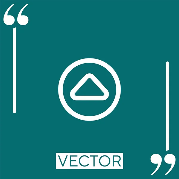 Acima Contorno Seta Triangular Ícone Vetor Círculo Ícone Linear Linha — Vetor de Stock