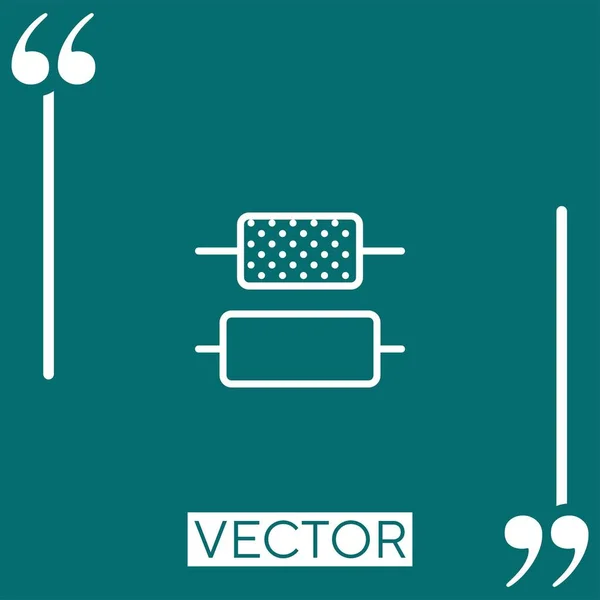 Vertical Alignment Vector Icon Icono Lineal Línea Carrera Editable — Vector de stock