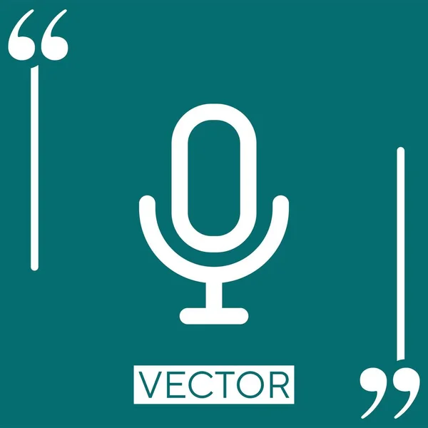 Icône Vectorielle Contour Amplificateur Vocal Icône Linéaire Ligne Course Modifiable — Image vectorielle
