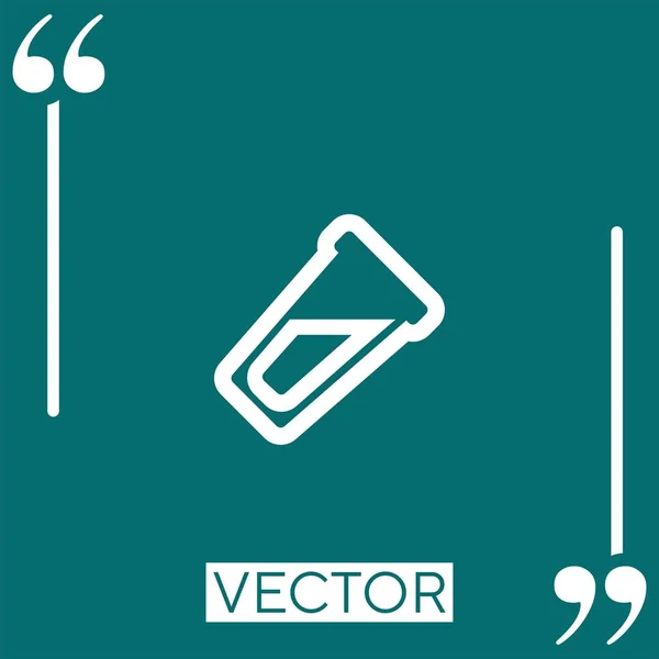 Ícone Vetorial Contorno Vidro Água Ícone Linear Linha Curso Editável — Vetor de Stock