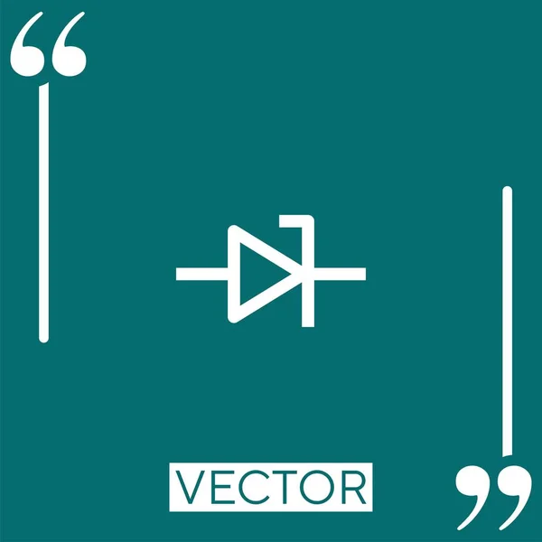 Zener Diodo Vector Icono Icono Lineal Línea Carrera Editable — Archivo Imágenes Vectoriales