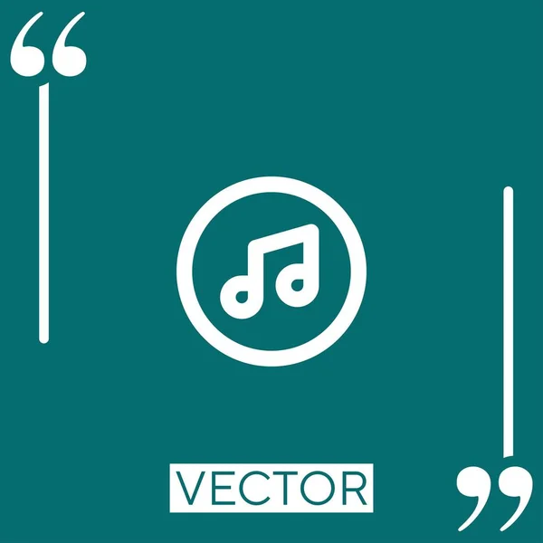 Icône Vectorielle Musique Icône Linéaire Ligne Caressée Modifiable — Image vectorielle