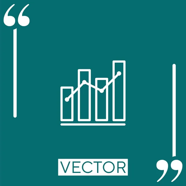Croissance Icône Linéaire Ligne Course Modifiable — Image vectorielle