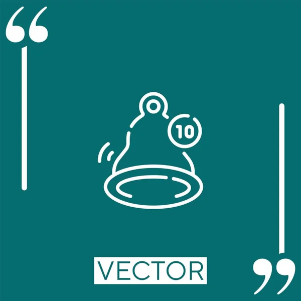 Значок Вектора Уведомлений Линейный Значок Редактируемая Линия — стоковый вектор