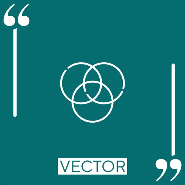 Rgb Vector Icon Icono Lineal Línea Acariciada Editable — Vector de stock