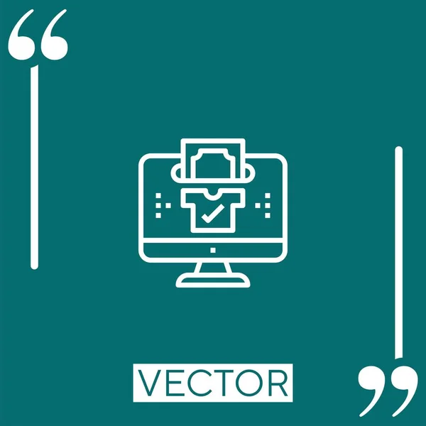 Comprar Icono Vector Línea Icono Lineal Línea Acariciada Editable — Vector de stock