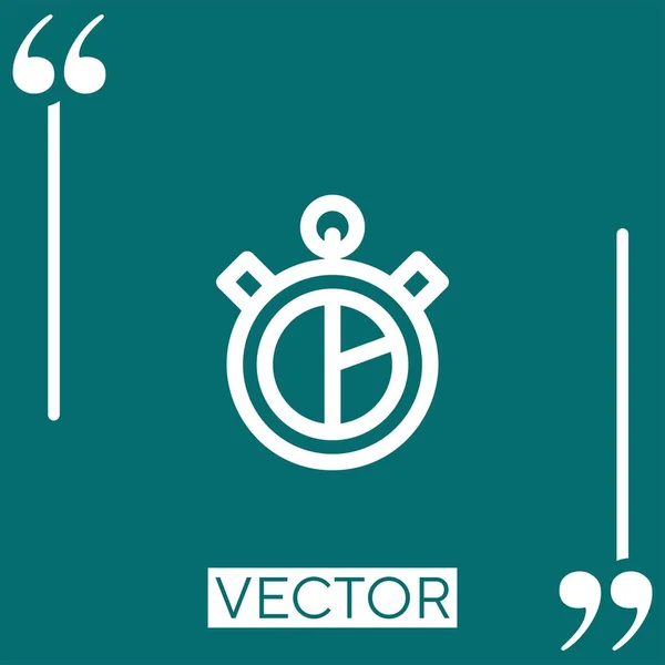 Иконка Управления Вектором Времени Редактируемая Линия — стоковый вектор