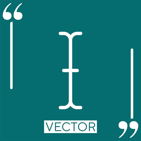 Ícone Vetor Digitação Ícone Linear Linha Encadeada Editável — Vetor de Stock