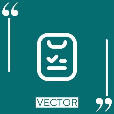 vektör simgesi doğrusal simgesini test et. Düzenlenebilir okşanmış satır