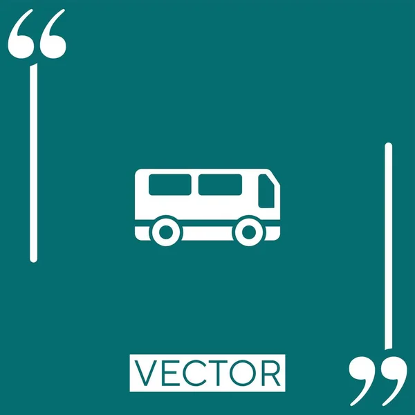 Bus Vector Icoon Lineair Icoon Aanpasbare Streepjeslijn — Stockvector