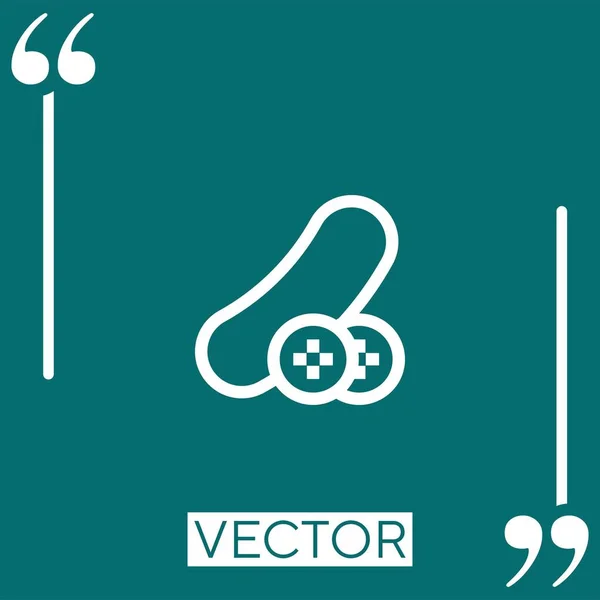 Icono Vector Pepino Icono Lineal Línea Acariciada Editable — Vector de stock