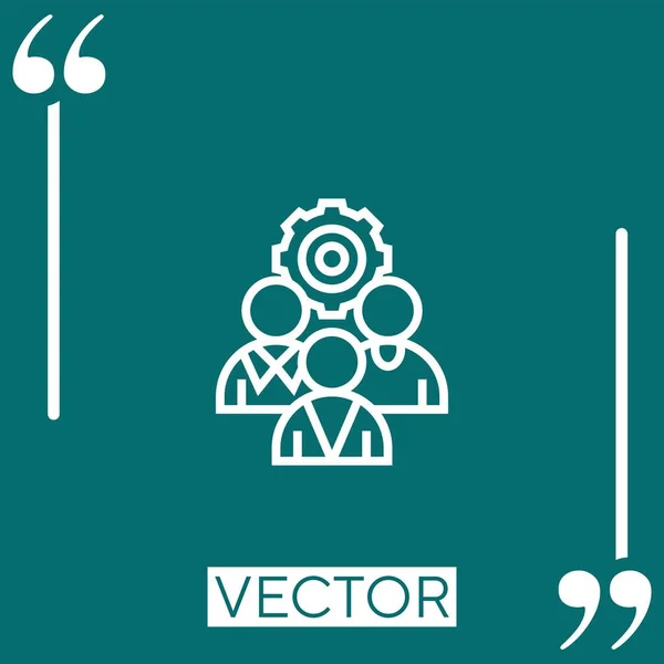 Desarrollo Vector Icono Icono Lineal Línea Acariciada Editable — Vector de stock