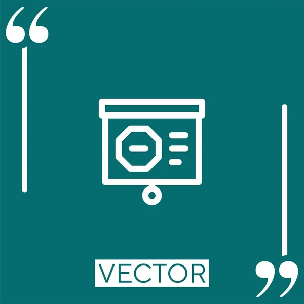 Lecciones Conducción Icono Vectorial Icono Lineal Línea Acariciada Editable — Vector de stock