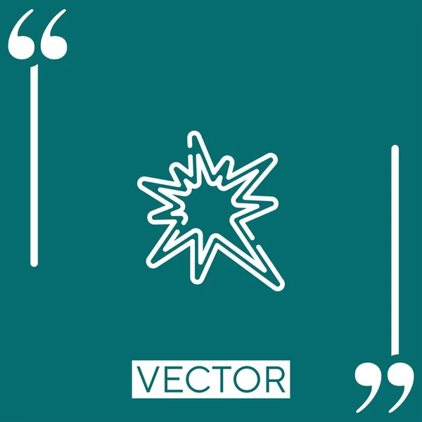 Иконка Взрывного Вектора Линейная Редактируемая Линия — стоковый вектор