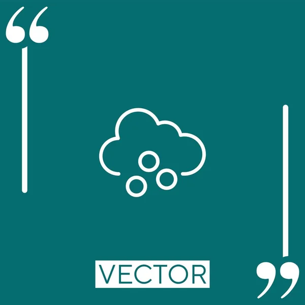 Hail Vector Icon Icono Lineal Línea Acariciada Editable — Vector de stock