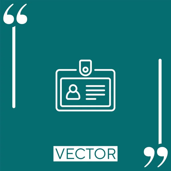 Card Vector Icon Icono Lineal Línea Acariciada Editable — Archivo Imágenes Vectoriales
