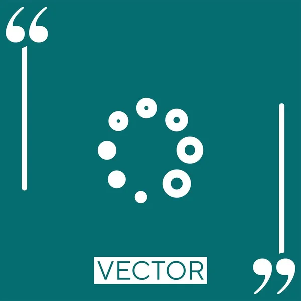Carga Icono Vector Icono Lineal Línea Acariciada Editable — Vector de stock