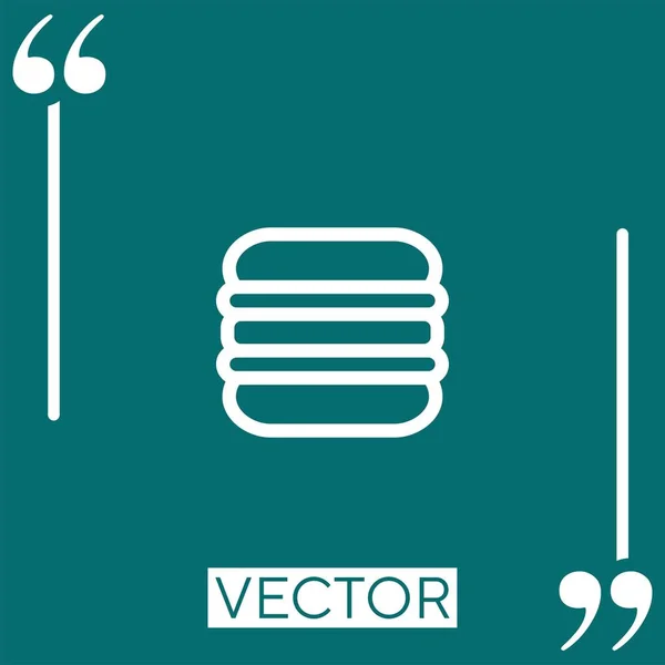 Ícone Vetor Macaroon Ícone Linear Linha Encadeada Editável — Vetor de Stock