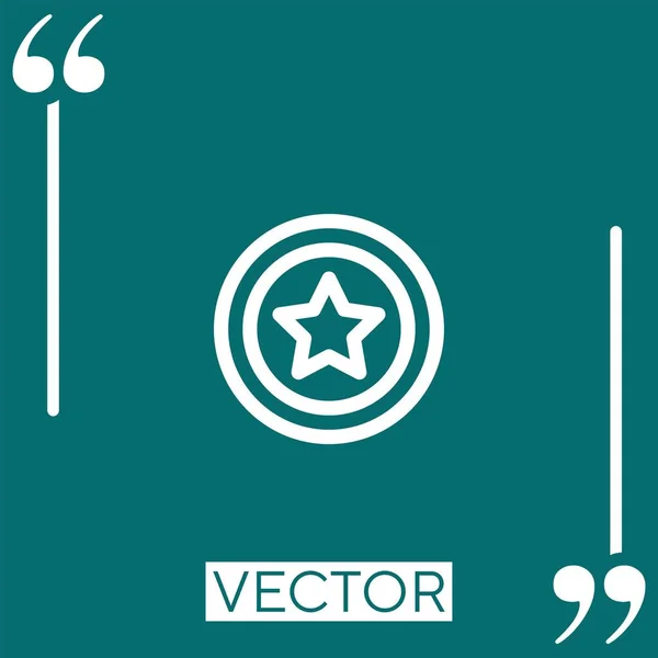 Escudo Vector Icono Icono Lineal Línea Acariciada Editable — Archivo Imágenes Vectoriales