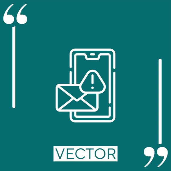 Spam Vector Icon Linear Icon Editable Stroked Line — Stock Vector
