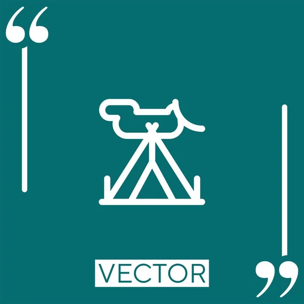 Значок Линейной Иконки Вектора Палатки Редактируемая Линия — стоковый вектор