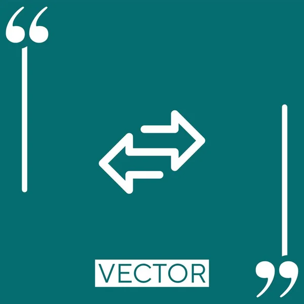 Transfer Vector Icon Icono Lineal Línea Acariciada Editable — Vector de stock