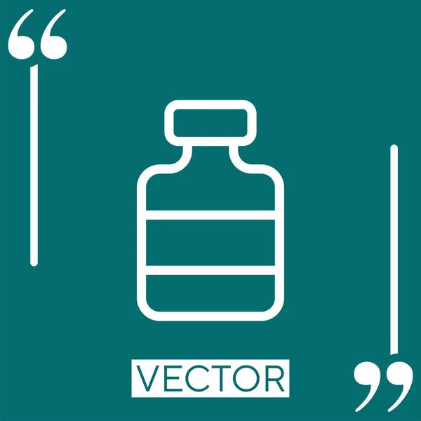 Afval Vector Icoon Lineair Icoon Aanpasbare Streepjeslijn — Stockvector