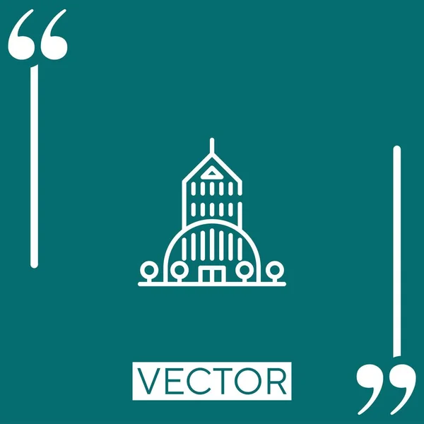 Construcción Icono Vectorial Icono Lineal Línea Acariciada Editable — Vector de stock