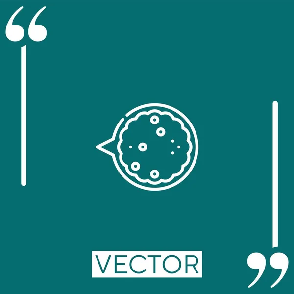 Ícone Vetor Tosse Ícone Linear Linha Encadeada Editável — Vetor de Stock