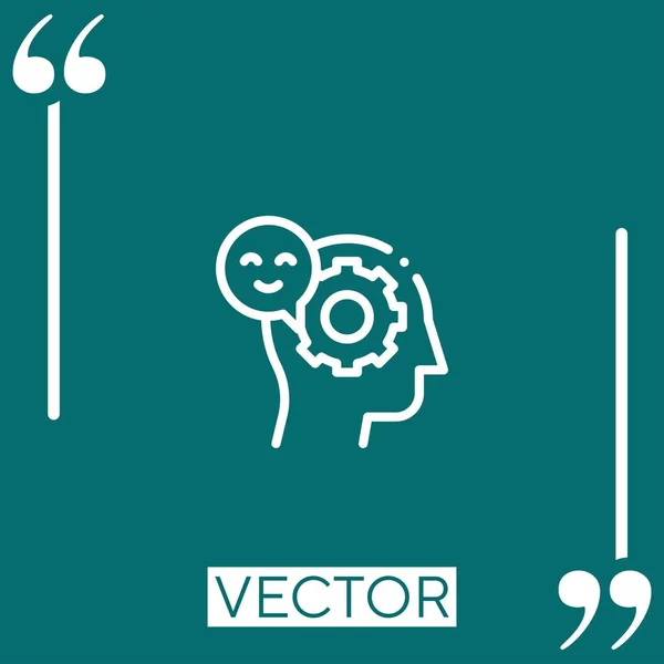 Émotions Icône Vectorielle Icône Linéaire Ligne Caressée Modifiable — Image vectorielle