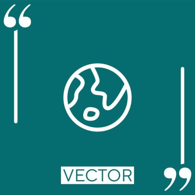 Dünya vektör simgesi doğrusal simgesi. Düzenlenebilir okşanmış satır