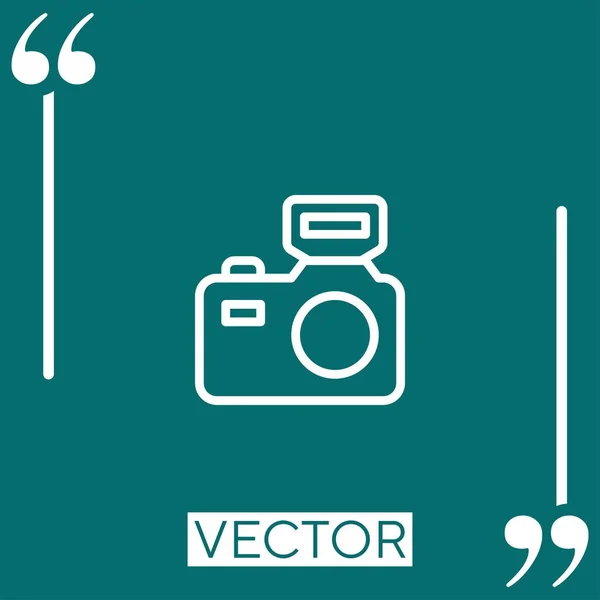 Flash Vector Icoon Lineair Icoon Aanpasbare Streepjeslijn — Stockvector