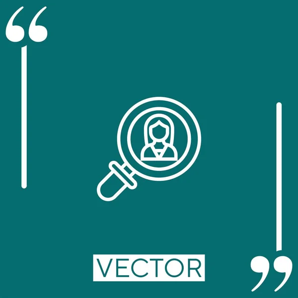 Enfoque Icono Vectorial Icono Lineal Línea Acariciada Editable — Archivo Imágenes Vectoriales