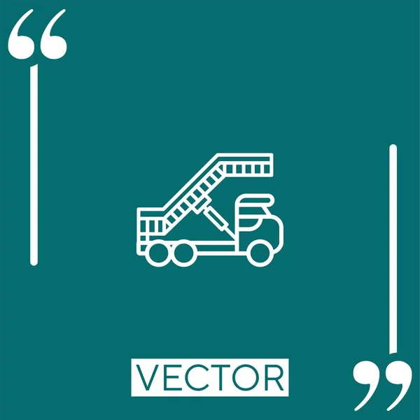 Icono Vector Pasarela Icono Lineal Línea Acariciada Editable — Vector de stock