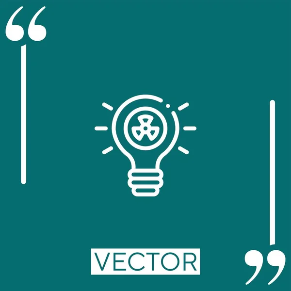 Light Bulb Vector Icon Linear Icon Editable Stroked Line — Stock Vector