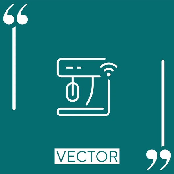 Mezclador Mezclador Vector Icono Icono Lineal Línea Acariciada Editable — Vector de stock