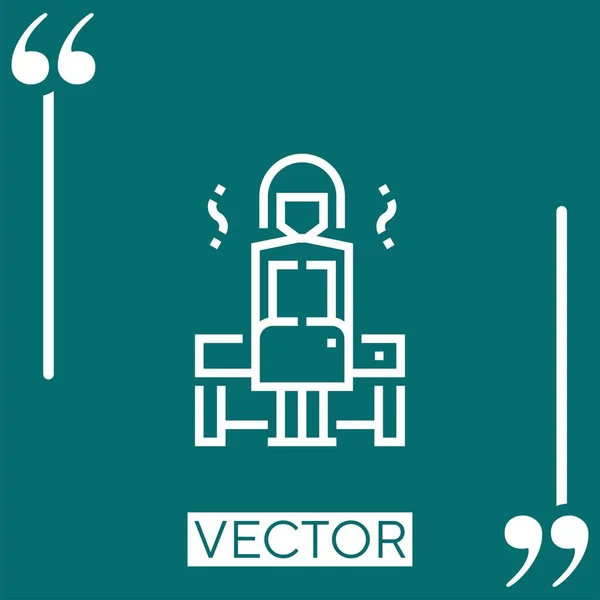 Icono Del Vector Sauna Icono Lineal Línea Acariciada Editable — Vector de stock