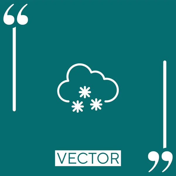 Snowy Vector Icon Icono Lineal Línea Acariciada Editable — Vector de stock