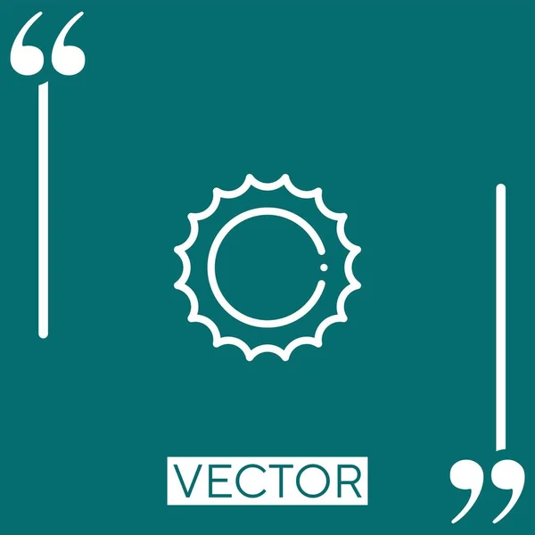 Napvektor Ikon Lineáris Ikon Szerkeszthető Simított Vonal — Stock Vector