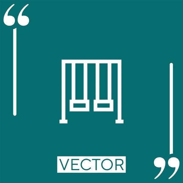 Swing Vector Icon Icona Lineare Linea Tracciata Modificabile — Vettoriale Stock