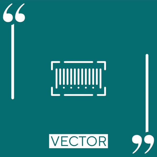 Ícone Vetor Código Barras Ícone Linear Linha Encadeada Editável — Vetor de Stock