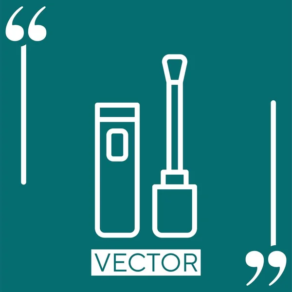 Concealer Vektorsymbol Lineares Symbol Bearbeitbare Strichlinie — Stockvektor