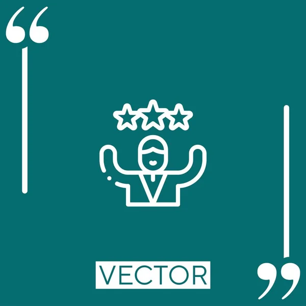 Icono Vector Confianza Icono Lineal Línea Acariciada Editable — Archivo Imágenes Vectoriales