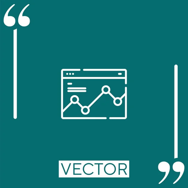 Diagram Vector Icon Linear Icon Editable Stroked Line — Stock Vector