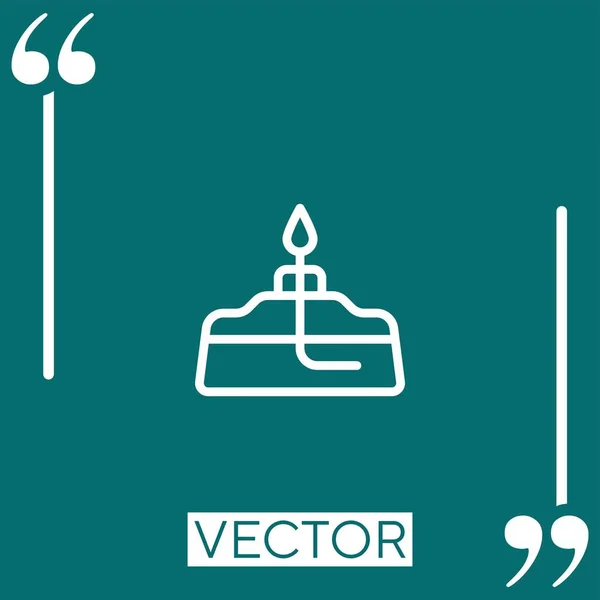 Иконка Вектора Эксперимента Линейная Редактируемая Линия — стоковый вектор