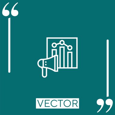 Ortalama doğrusal simge. Düzenlenebilir vuruş çizgisi