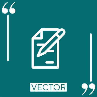 belge doğrusal simgesi. Düzenlenebilir vuruş çizgisi