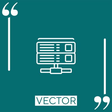 sunucu vektör simgesi doğrusal simgesi. Düzenlenebilir okşanmış satır