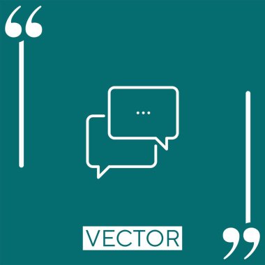 Doğrusal sohbet simgesi. Düzenlenebilir vuruş çizgisi